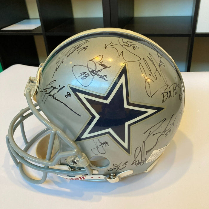 1995 Dallas Cowboys Super Bowl Champs Team Signed Authentic Helmet PSA DNA COA