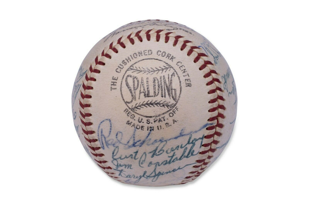 Willie Mays 1957 New York Giants Final Season Team Signed Baseball Beckett COA