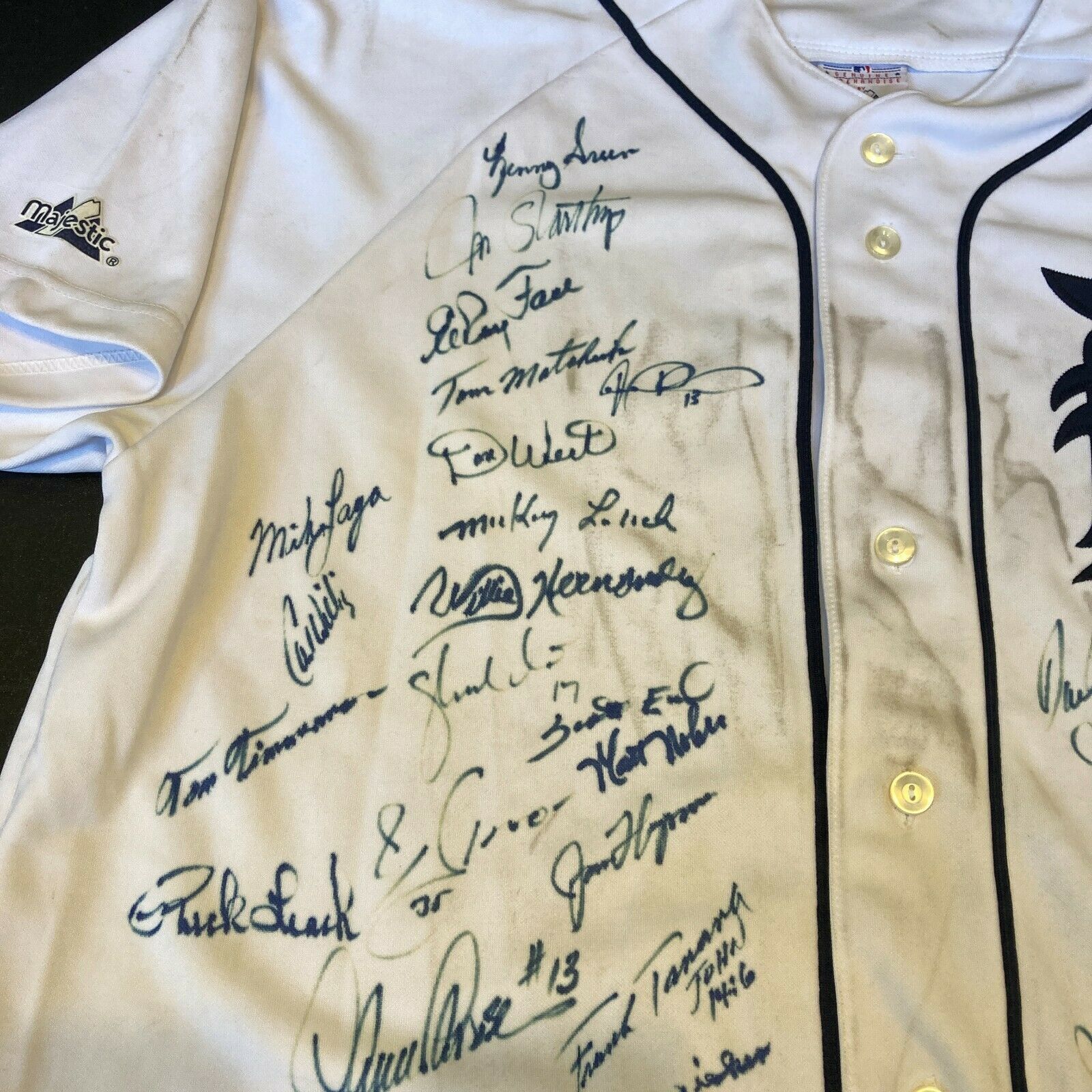 1968 & 1984 Detroit Tigers World Series Champs Team Signed Jersey 50+ Sigs  JSA