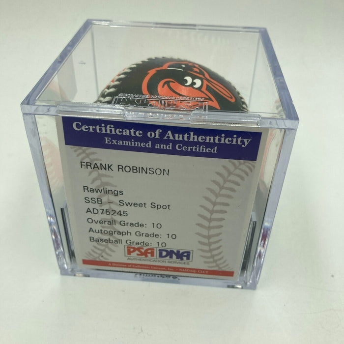 Frank Robinson Signed Baltimore Orioles Baseball PSA DNA Graded 10 GEM MINT