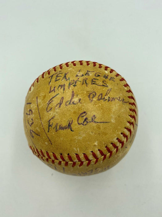 Last Pitch Of The 1936 Minor League World Series Signed Game Used