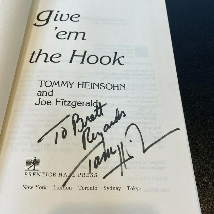 Tommy Heinsohn Give 'Em The Hook Signed Autographed Book