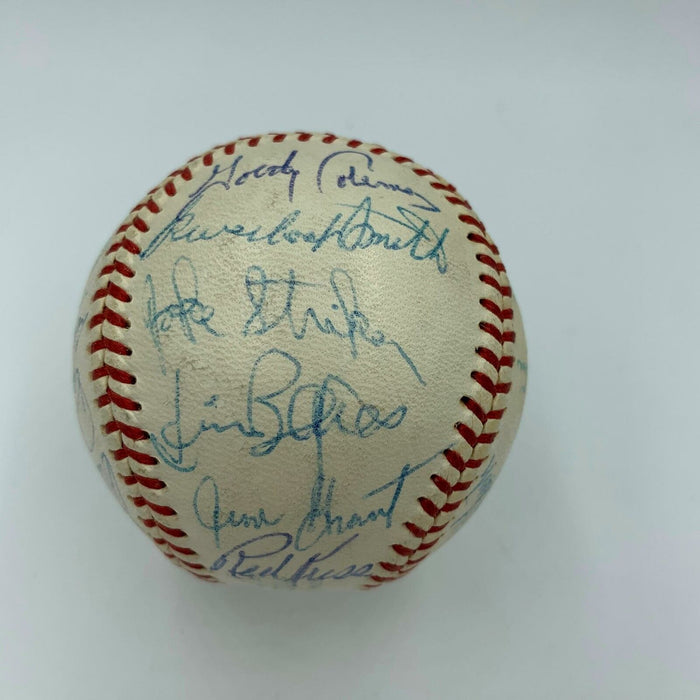 Nice 1959 Cleveland Indians Team Signed Baseball Joe Gordan With JSA COA
