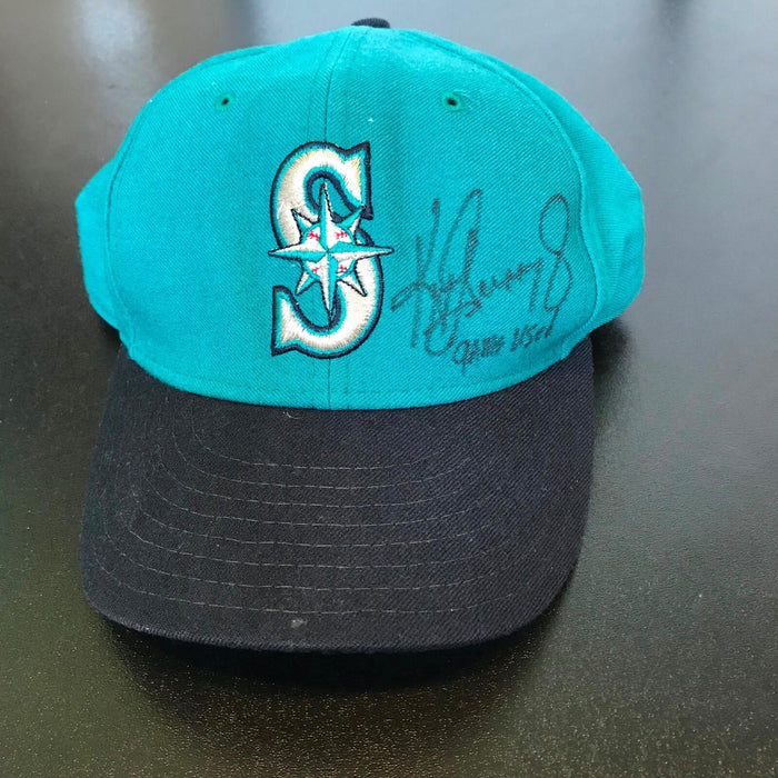 1994 Ken Griffey Jr. Signed Inscribed Game Used Seattle Mariners Hat PSA DNA BAS