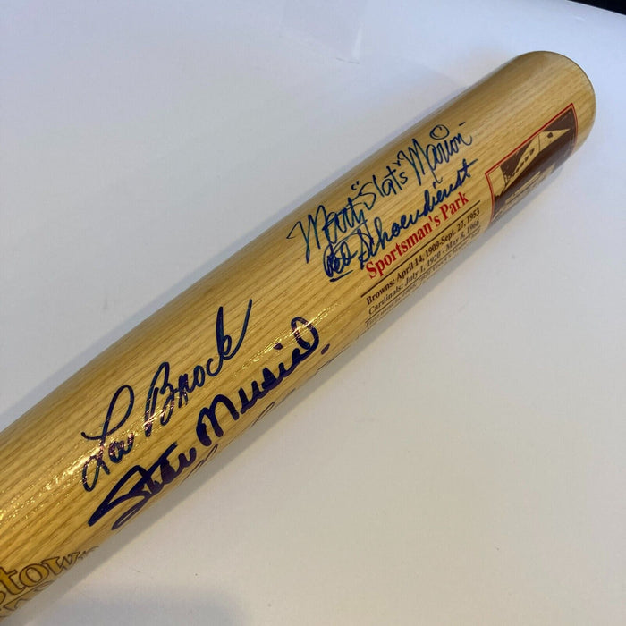 Stan Musial Bob Gibson St. Louis Cardinals HOF Multi Signed Baseball Bat JSA