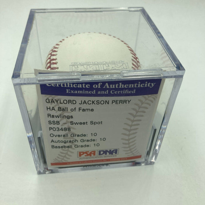 Gaylord Jackson Perry Signed Major League Baseball PSA DNA Graded 10 GEM MINT