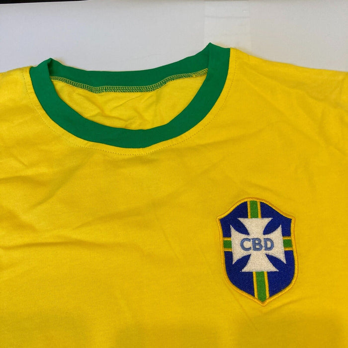 Pele Signed Autographed Brazil Soccer Jersey With Beckett COA