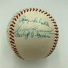 Joe Mccarthy Heinie Manush Elmer Flick Frank Frisch Signed Baseball PSA DNA COA