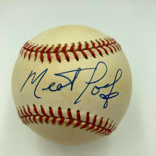 Meat Loaf Marvin Lee Aday Signed American League Baseball Singer Beckett COA