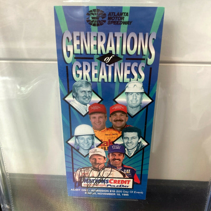Dale Earnhardt Sr. Signed Nascar Generations Of Greatness Ticket BGS Beckett