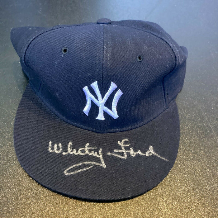 Whitey Ford Signed Autographed New York Yankees Game Model Baseball Hat JSA COA