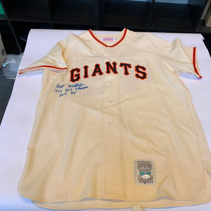 Hoyt Wilhelm 1954 World Series Champs HOF 85 Signed NY Giants Jersey JSA COA