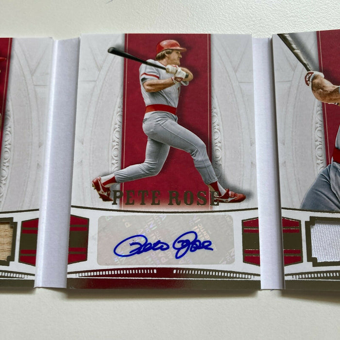 2016 Panini Pete Rose #15/25 Signed Game Used Jersey Bat Baseball Card Book Auto