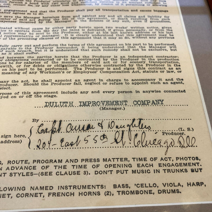 Historic Cap Anson Signed Autographed 1918 Contract PSA DNA COA