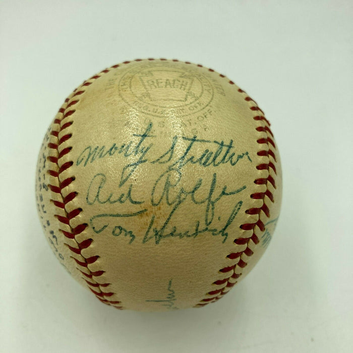 1920's New York Yankees Legends Old Timers Day Signed Baseball PSA DNA & JSA COA