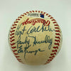Hall Of Fame Multi Signed Cracker Jack Old Timers Game Baseball Beckett COA