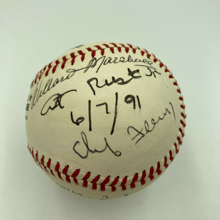 Jim Brown Hall Of Famers & Legends Signed Baseball With JSA COA NFL