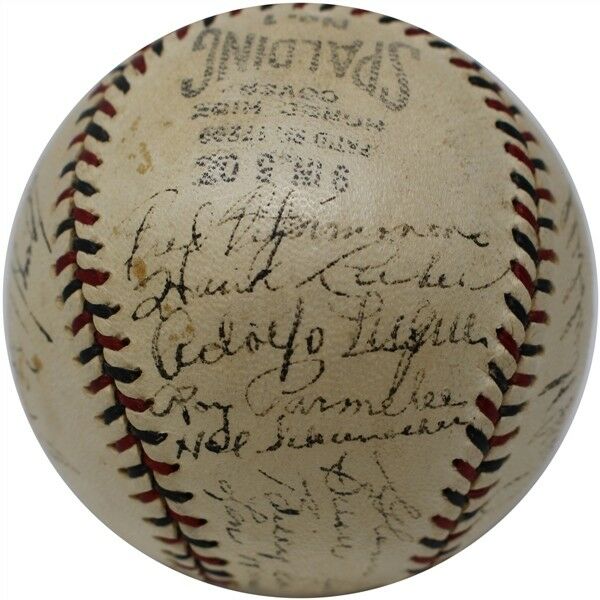 The Finest 1933 NY Giants World Series Champs Team Signed Baseball Mel Ott JSA