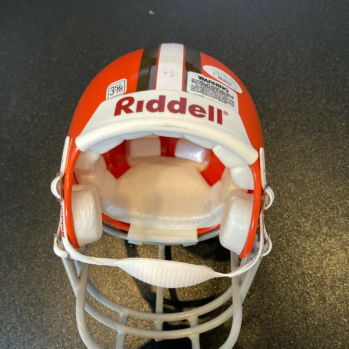Jim Brown Signed Authentic Riddell Cleveland Browns Mini Helmet With JSA COA