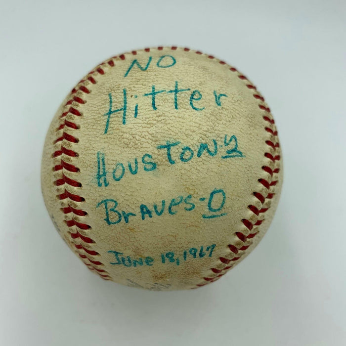 1967 Don Wilson No-Hitter Game Used Single Signed Baseball With JSA COA RARE