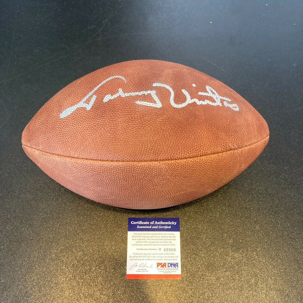 Beautiful Johnny Unitas Signed Wilson Official NFL Football PSA DNA COA