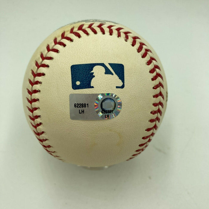 Bernie Williams 1996 ALCS MVP Signed Major League STAT Baseball Steiner & MLB