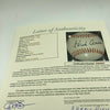 Beautiful Hank Aaron Playing Days Signed 1970's National League Baseball JSA COA