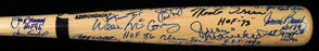 Beautiful Hall Of Fame Multi Signed Bat 31 Sigs Willie Mays Koufax Aaron JSA COA