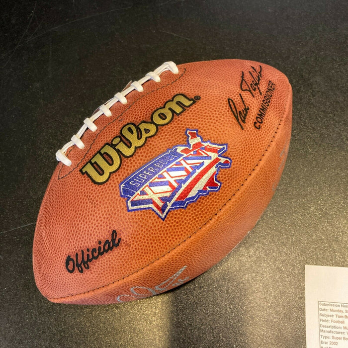 Lot Detail - 2001-2002 New England Patriots Super Bowl XXXVI Team-Signed  Football with (55) Signatures