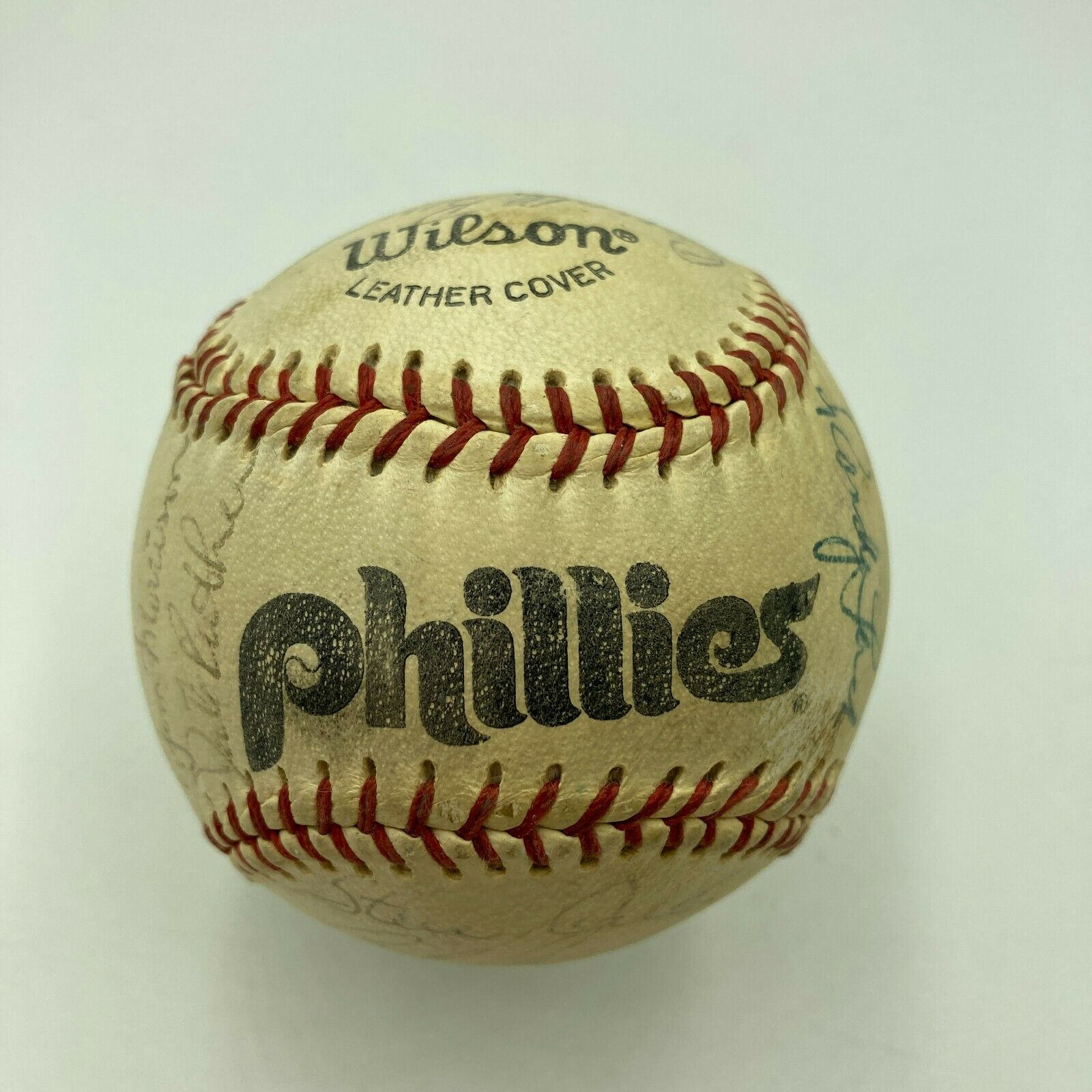1980 Phillies OML Baseball Team-Signed By (24) with Mike Schmidt