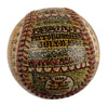 Beautiful 1944 All Star Game Hand Painted George Sosnak Folk Art Signed Baseball