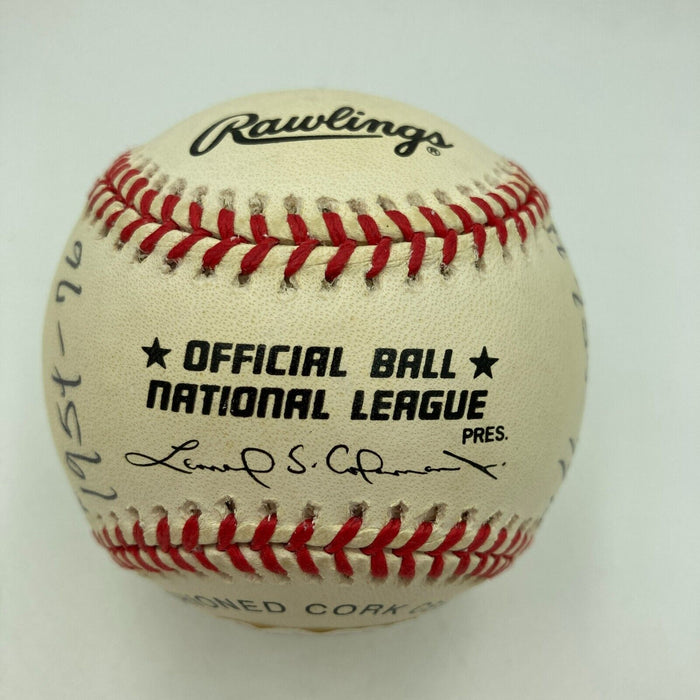 The Finest Hank Aaron Signed Heavily Inscribed STAT Baseball JSA COA