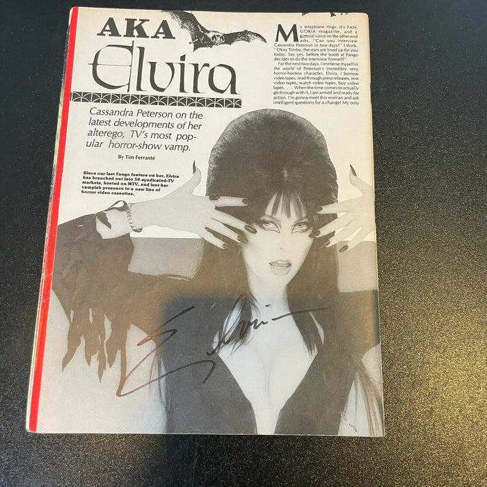 Elvira Mistress Of The Dark Signed Autographed Vintage Magazine With JSA COA