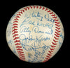 Beautiful 1920's-50's Yankees Legends HOF Signed AL Baseball 25 Sigs JSA COA