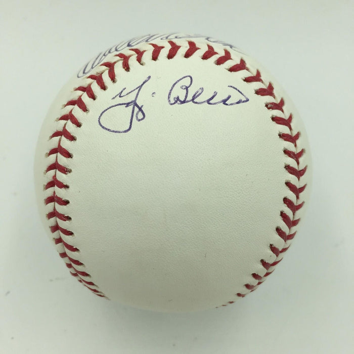 Yogi Berra Gary Carter Fisk Johnny Bench Catchers Signed Baseball Steiner COA