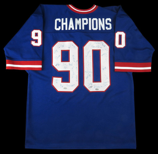 1990  New York Giants Super Bowl Champs Team Signed Jersey 33 Sigs With JSA COA