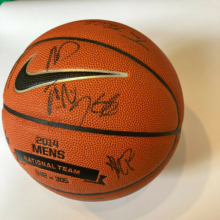 Stephen Curry Kevin Durant 2014 Team USA Olympics Signed Basketball Beckett