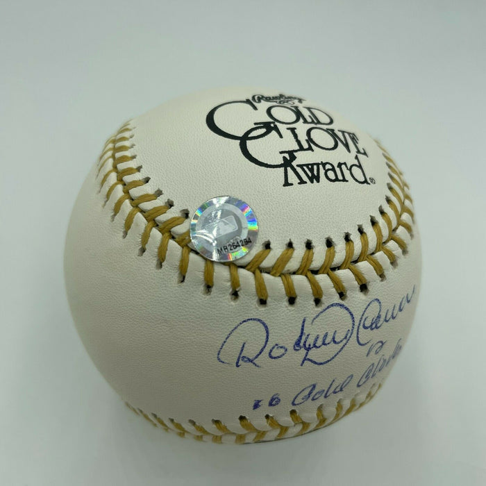 Roberto Alomar #12 Gold Glove Signed Inscribed Rawlings Baseball Steiner COA