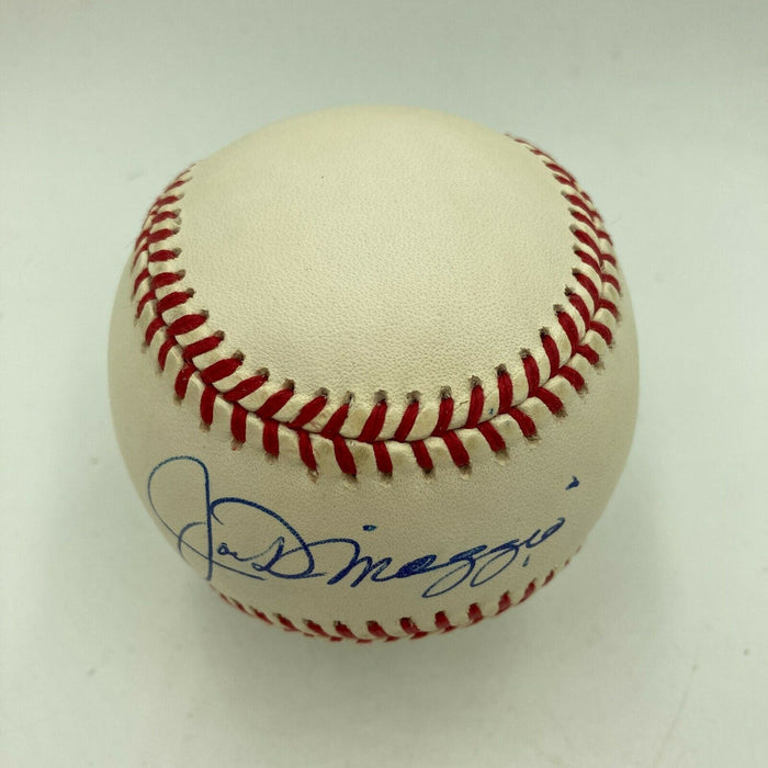 Mint Joe Dimaggio Signed Official American League Baseball With JSA COA