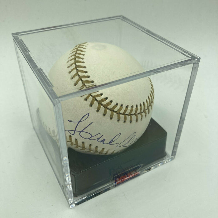 Hank Aaron Signed Rawlings Gold Glove Baseball PSA DNA Graded GEM MINT 10