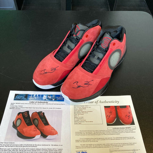 Dwyane Wade Signed 2010-11 Game Used Pair Of Shoes Sneakers JSA & MEARS COA