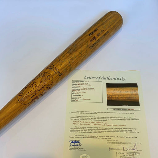 Extraordinary 1959 Chicago White Sox AL Champs Team Signed Game Issued Bat JSA