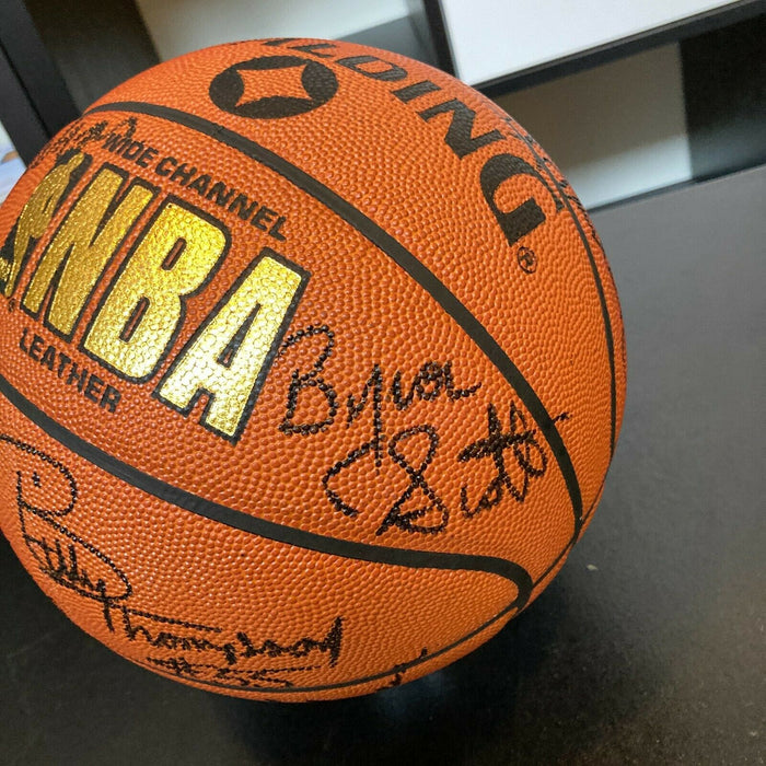 1987-88 Los Angeles Lakers NBA Champs Team Signed Spalding Basketball PSA DNA