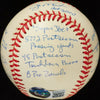 Joe Montana Signed Heavily Inscribed STAT Baseball With Beckett COA
