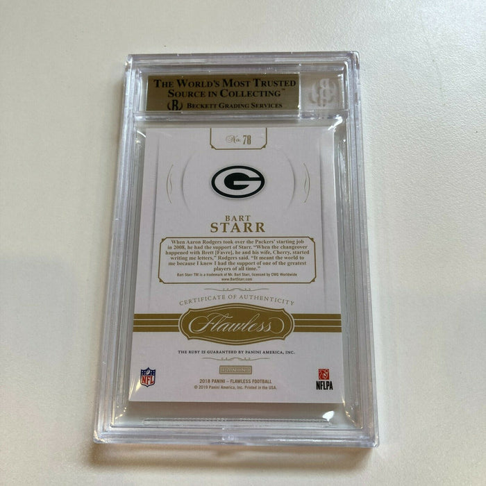 2018 Panini Flawless Bart Starr #15/20 BGS 9.5 Gem Mint
