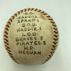 Harvey Haddix Game Used Final Pitch Victory Baseball Win #6 June 17 1962 Pirates