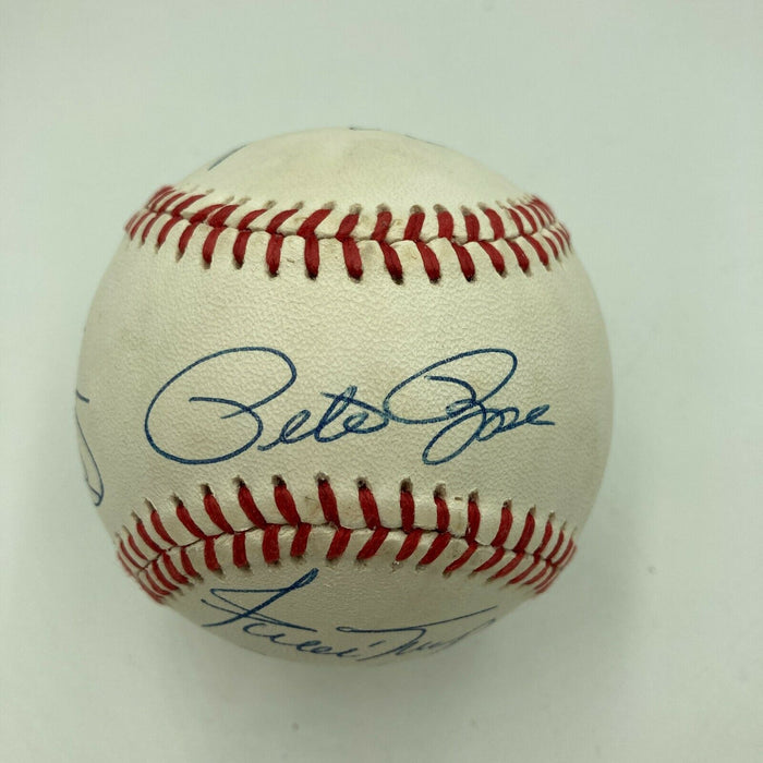 Willie Mays Hank Aaron Stan Musial 3,000 Hit Club Signed Baseball JSA COA