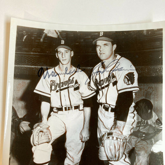 Warren Spahn & Johnny Sain Signed Autographed 8x10 Baseball Photo