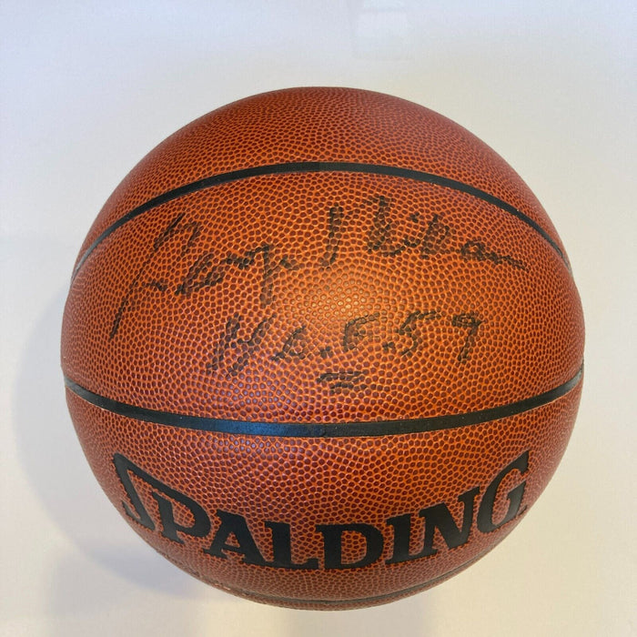George Mikan HOF 1959 Signed Spalding NBA Basketball JSA COA