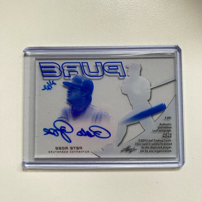Leaf Q Pete Rose #21/22 Auto Signed Autographed Baseball Card